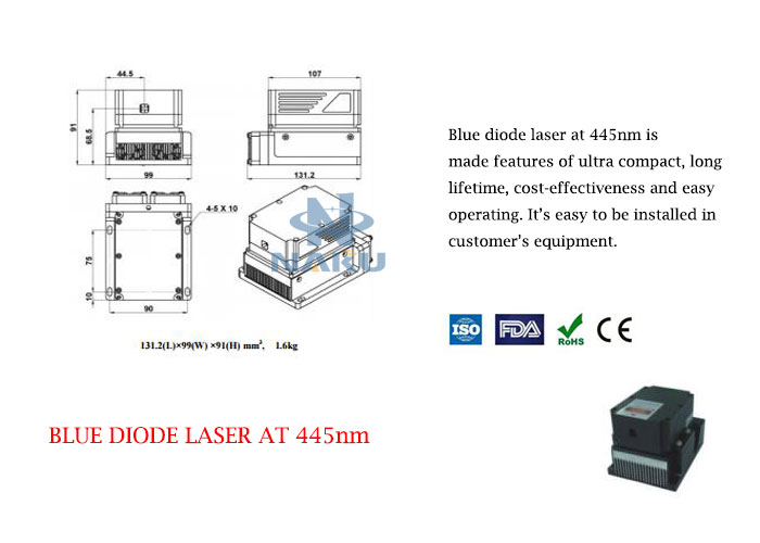 445nm Blue Diode Laser 3000~4000mW